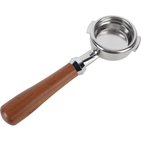 Abnehmbarer und waschbarer Edelstahl-Filterhalter ohne Boden mit ergonomischem Holzgriff, Typ C (1/5)