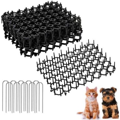 BUNTHAUS Tapis Répulsif Chat - 6 pièces, Tapis Répulsif Chat Anti-Morsure + 10 Ancrages - Pour Protection Zone (1/5)