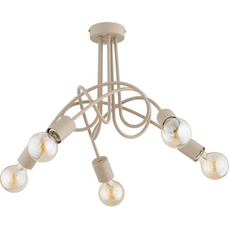 Plafonnier beige décoratif bras entremêlés 5xE27 TANGO Alfa (1/2)
