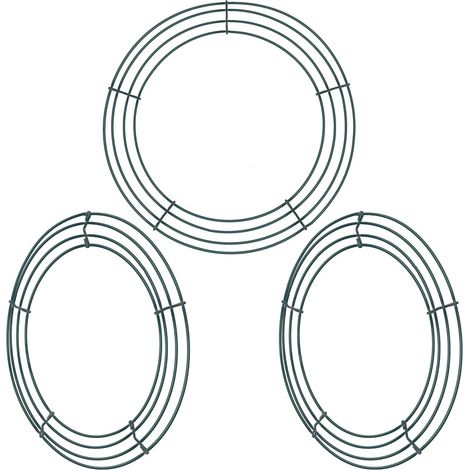 3er-Pack Drahtkranz, 30 cm Drahtkronengestell für Weihnachtsdekoration (1/5)