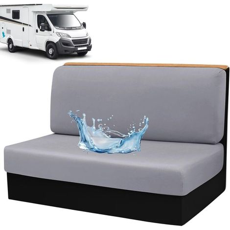 Fundas para asientos de caravana - Para caravana, autocaravana, mesa de comedor - Gris plata (1/5)