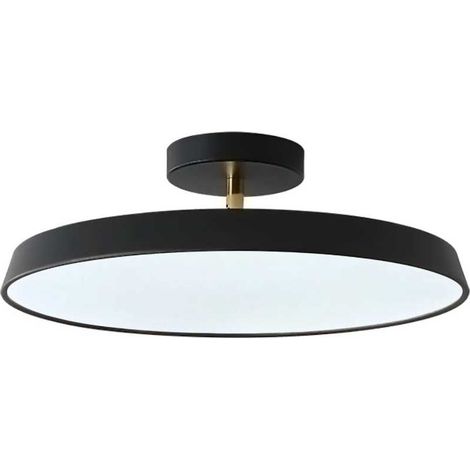 LÁMPARA de TECHO APP860-C NEGRO 50CM REDONDO 5-PUNTOS de LUZ E27 50X14CM