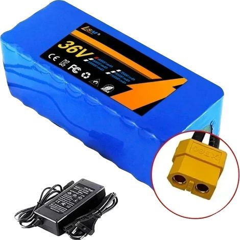 Batterie Lithium, Capacité 60000mAh, Compatibilité 36V, Chargeur XT60 (1/2)