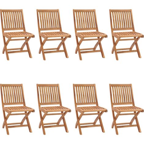 Maison Exclusive - Klappbare Gartenstühle mit Kissen 8 Stk. Massi