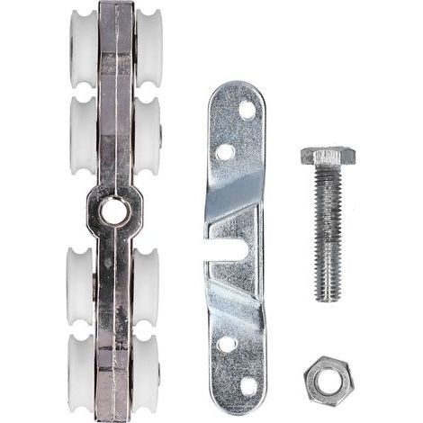 Schiebetürrolle für Dusche, 22-mm-Innenrollensatz aus Zinklegierung, Befestigungsmaterial (1/5)