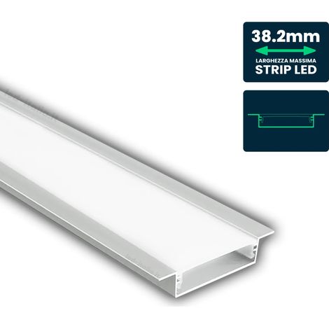 MOUNTING KIT WITH DIFFUSER FOR LED STRIP RECESSED 10004010mm