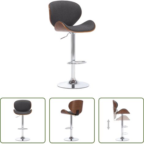 Confort - Tabouret de bar Gris Tissu (1/5)
