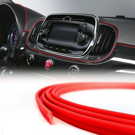 Trim Stripes Profilo ad Incastro per Interni Auto, 3 mm - Colore: ROSSO - Dimensione: 3 MM X 150 CM