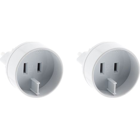 Lot de 2 adaptateurs voyage UE/USA - Zenitech