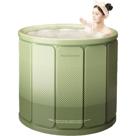 1 Baignoire Pliable 70x65 Cm, Isolation Épaisse, Pvc Résistant, Pour Spa Maison Et Bain Glacé Adulte (1/5)