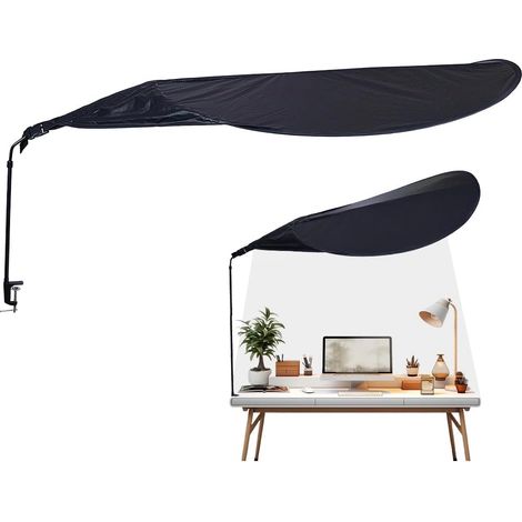 Ombre de Cloison et de Bureau Pliable 1.56x0.96 m, Canopée d'Ombre de Bureau Couverture d'Ombres Solaires pour Moniteur d'Ordinateur pour Réduire l'Éblouissement au Bureau à la Maison (1/5)