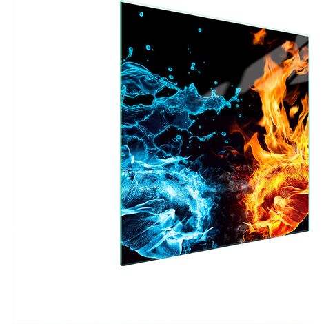 PIASTRA PROTETTIVA IN VETRO PER STUFA 50x52 FIRE (1/5)