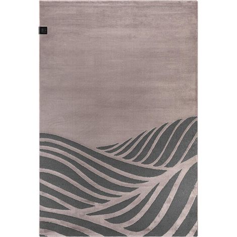 Tapis salon et chambre 160x230 rose et gris rectangle tissé motif géométrique PALM (1/5)