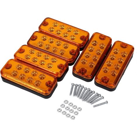Feux de stationnement, feu gabarit Feux LED Orange 24 V gabarit LED Ambar Luz LED LED latéral Camion LED Camion LED per Camion LED ingombro LED 12 V 8 LED feu de Position LED sid (1/5)