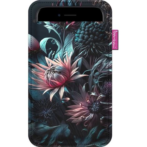 Étui pour smartphone, motif Perla - feutrine écologique, 105 x 175 mm, anthracite, impression résistante, protection du téléphone, lavable à 40 °C, Bertoni (1/3)
