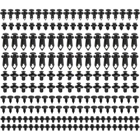 190 clips de voiture, clips de rivet en plastique pour réparation automobile, attaches de rivets en plastique, clips de rivet en plastique universels pour panneaux de garniture de porte automatique (1/4)