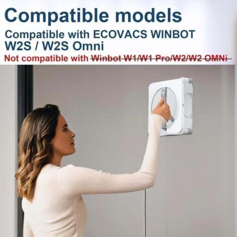 Lot de 6 Chiffons de nettoyage pour ECOVACS WINBOT W2S / W2S Omni Robot de Nettoyage de vitres, Chiffon de nettoyage en microfibre lavable Ecovacs