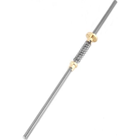 T8 Vis-mère à tige filetée en acier inoxydable avec écrou à ressort anti-retour pour la fraiseuse d'imprimante 3D(300mm) (1/5)