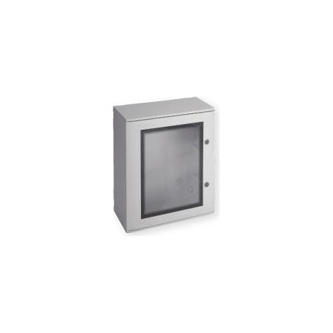 Coffret polyester étanche - 3 rangées - 18 modules - Porte hublot - Pedro 03