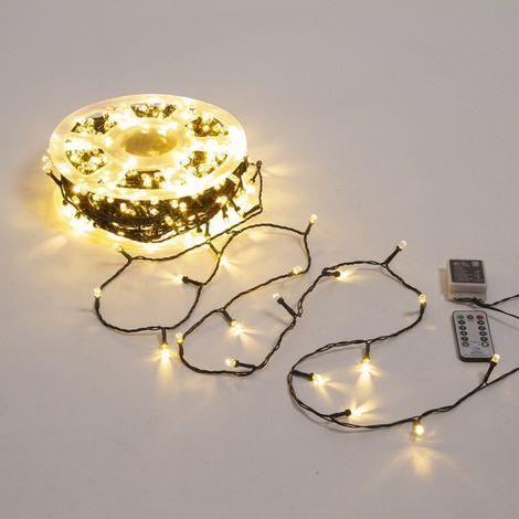 LED Lichterkette warmweiß 50m in Rolle