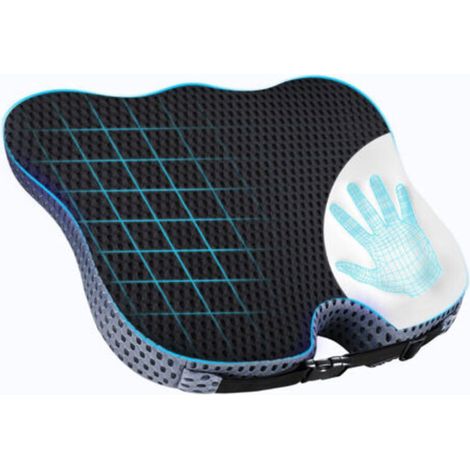 Universel Coussin Siege Voiture, Coussin de Voiture Conducteur, Mousse à Mémoire de Forme Coussin de Siège de Voiture Rehausseur Adulte Ergonomique pour Auto D'assise Chaise Bureau Fauteuil (1/4)