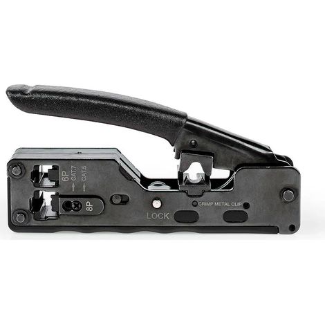 Nedis CCGG89505BK Alicates para crimpar negros de acero duradero