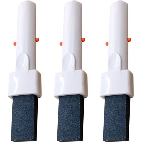 Kit de 3 pierres ponce pour nettoyage de piscines, spas et salles de bains – avec poignée réglable pour éliminer efficacement les taches sur surfaces lisses