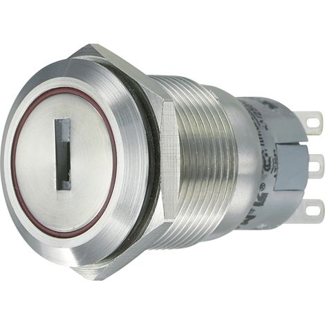 TRU COMPONENTS 701814 LAS1-AGQ-11Y/21 Vandalismusgeschützter Schlüsselschalter 250 V/AC 5 A 1 x Ein/