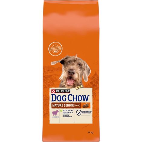 crocchette per cani purina "dog chow mature senior" anziano di tutte le taglie con agnello 14 kg (1/5)