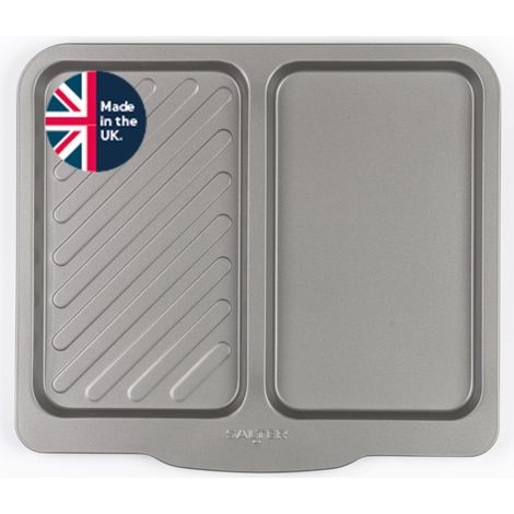 plaque de cuisson antiadhésif rectangulaire plateau de four, Compatible lave-vaisselle, Facile à nettoyer, Fabriqué au Royaume-Uni, Acier carbone, Sans PFOA, BW13673 (1/5)