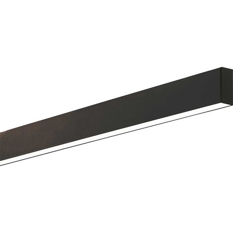 Lampada Lineare Steel Alluminio Nero 2 Luci Led 36W 3000K Luce Calda (1/2)