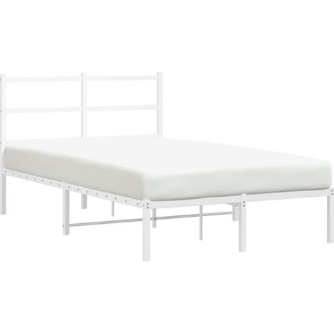 Maison Exclusive - Cadre de lit métal sans matelas et tête de lit blanc 120x190 cm
