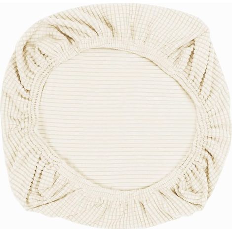 Housse de chaise en élasthanne extensible beige - Lavable, idéale pour chaises de bureau, restaurants, bars et mariages. (1/5)