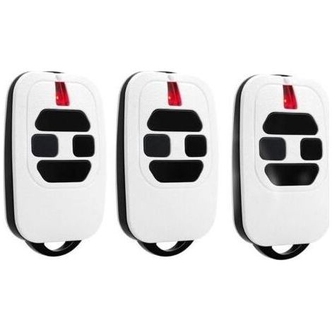 Lot de 3 télécommandes 433,92MHz – Compatible GTI2/4, GT2/4, MIO TR2/4 – Codes HCS, DIP SWITCH HT12, D.A.R.T. – Avec pile et porte-clés (1/4)