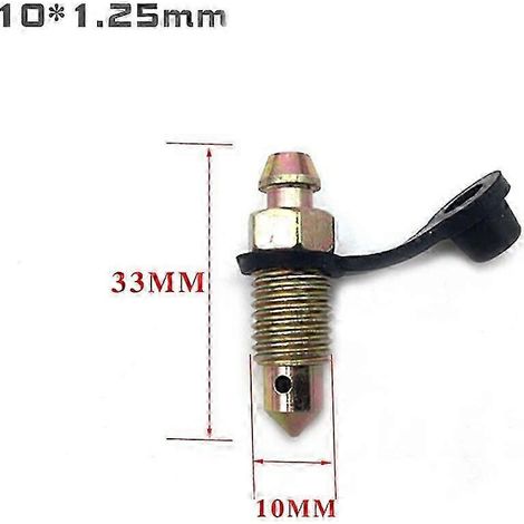 1 pompe de frein à disque pour moto, pompe inférieure, sous-cylindre, étrier, échappement, vis de vidange d'huile avec bouchon en caoutchouc (1/5)