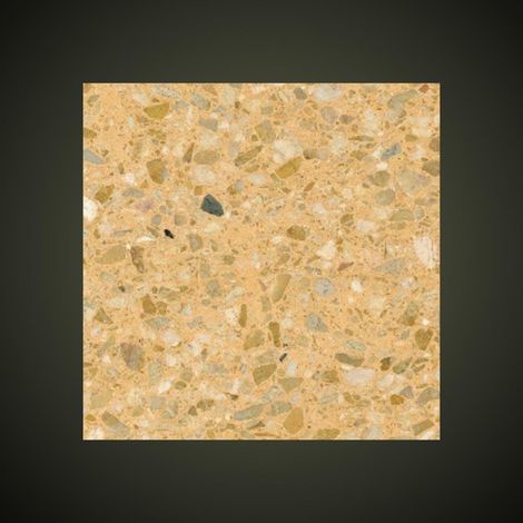 Véritable Carreau Terrazzo fond jaune inclusions multicolores Giallo Mori 30x30 cm boîte de 0.72m2 Satiné - Gioia Materia