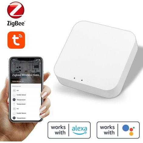 Passerelle domotique sans fil Tuya ZigBee 3.0 : connexion et contrôle centralisé des appareils, compatible avec Alexa Home. (1/2)
