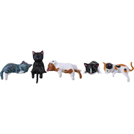 5 pezzi di simpatici accessori per interni auto a forma di gatto, decorazioni in miniatura per specchietto retrovisore, decorazioni per cruscotto, decorazioni per interni auto (1/5)