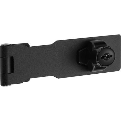 Set of 2 keyed turn-button latches for small doors, cabinets, etc., made of stainless steel, hasp locks, security locks, door locks with keys (1/5)