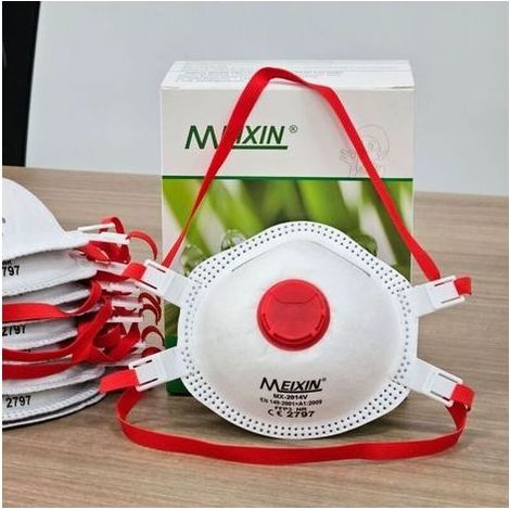 Masque facial moulé FFP3 avec valve, taille unique, 10 pièces par paquet. (1/5)