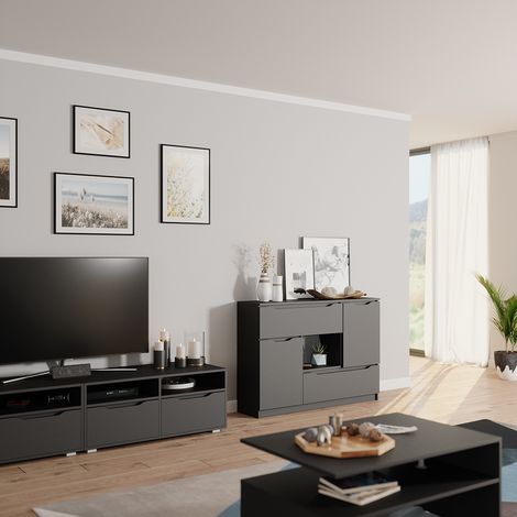 Commode avec tiroirs Ruben, Anthracite, 120 x 84 cm, Vicco