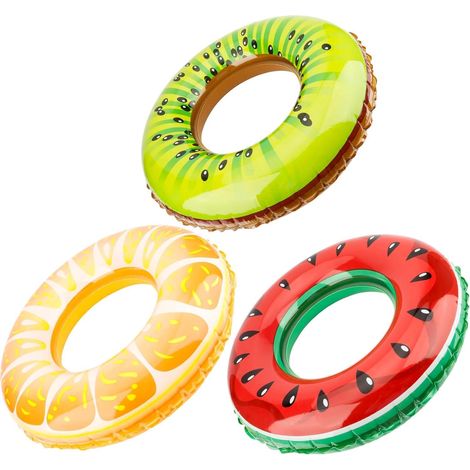 Children's pool floats, set of 3 floats, inflatable round float, portable floats (1/5)