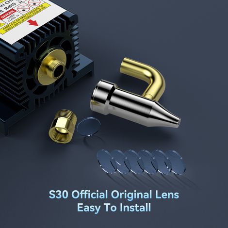 Lentilles laser SCULPFUN S30/S30 Pro d'origine (lot de 6) - Lentilles standard compatibles avec le module Ultra-11W - Surface renforcée - Résistantes à l'huile et à la fumée - Haute transparence - Ins (1/5)