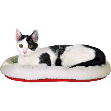 Cuccia reversibile 47x38cm colore bianco-lana/rosso (1/5)