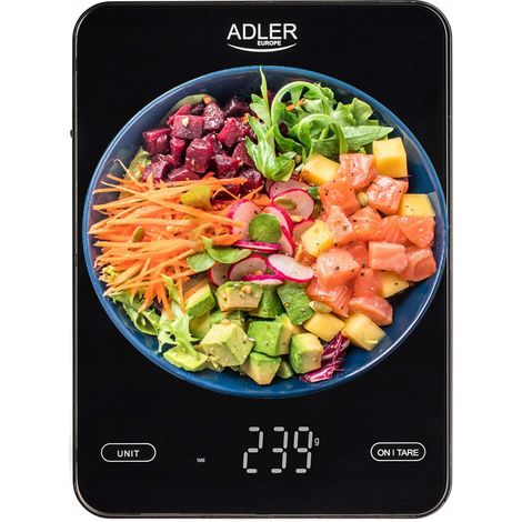 ADLER AD 3177b 10 kg USB-aufladbare Küchenwaage (1/5)