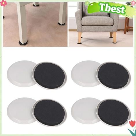 Tbest Curseurs de meubles Glissières de meubles réutilisables pour tapis, de mobile sans effort, rond, bricolage outils 5 pouces (1/5)