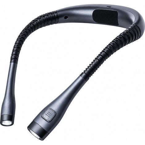 LED-Nackenleselampe, wiederaufladbar über USB-C, flexible Arme, einstellbare Helligkeit, Buchlampe fürs Bett (1/5)