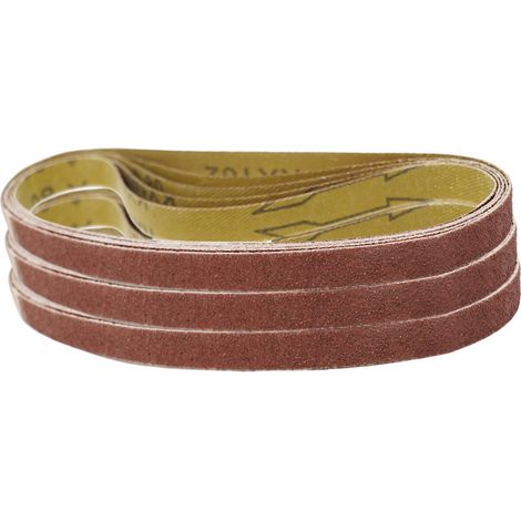 Dapetz ® 15Pcs Sanding Belts 13x457mm – 60 Grit Aluminium Oxide Abrasive Belts for Grinding, Sharpening, Derusting, Precise Sanding on Metal and Wood – Compatible with Black+Decker Belt Sanders (1/5)