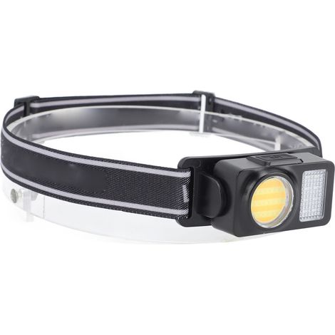 Lampe frontale étanche multifonction rechargeable par USB avec bandeau ajustable pour la pêche de nuit, le vélo et le travail. (1/5)