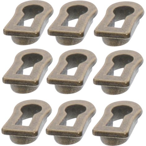 Angoily Lot de 10 cache-serrures antiques pour meubles, inserts (1/5)